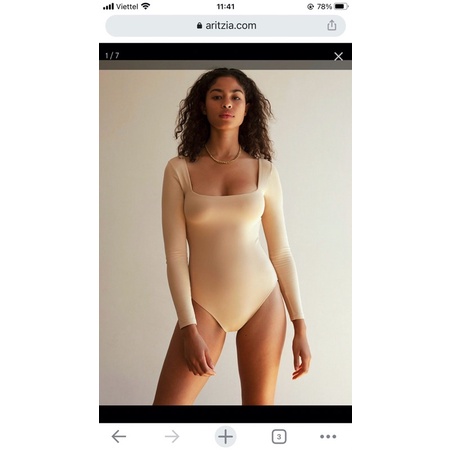 BEUCLOSET - Bodysuit cổ vuông tay dài xuất xịn | BigBuy360 - bigbuy360.vn