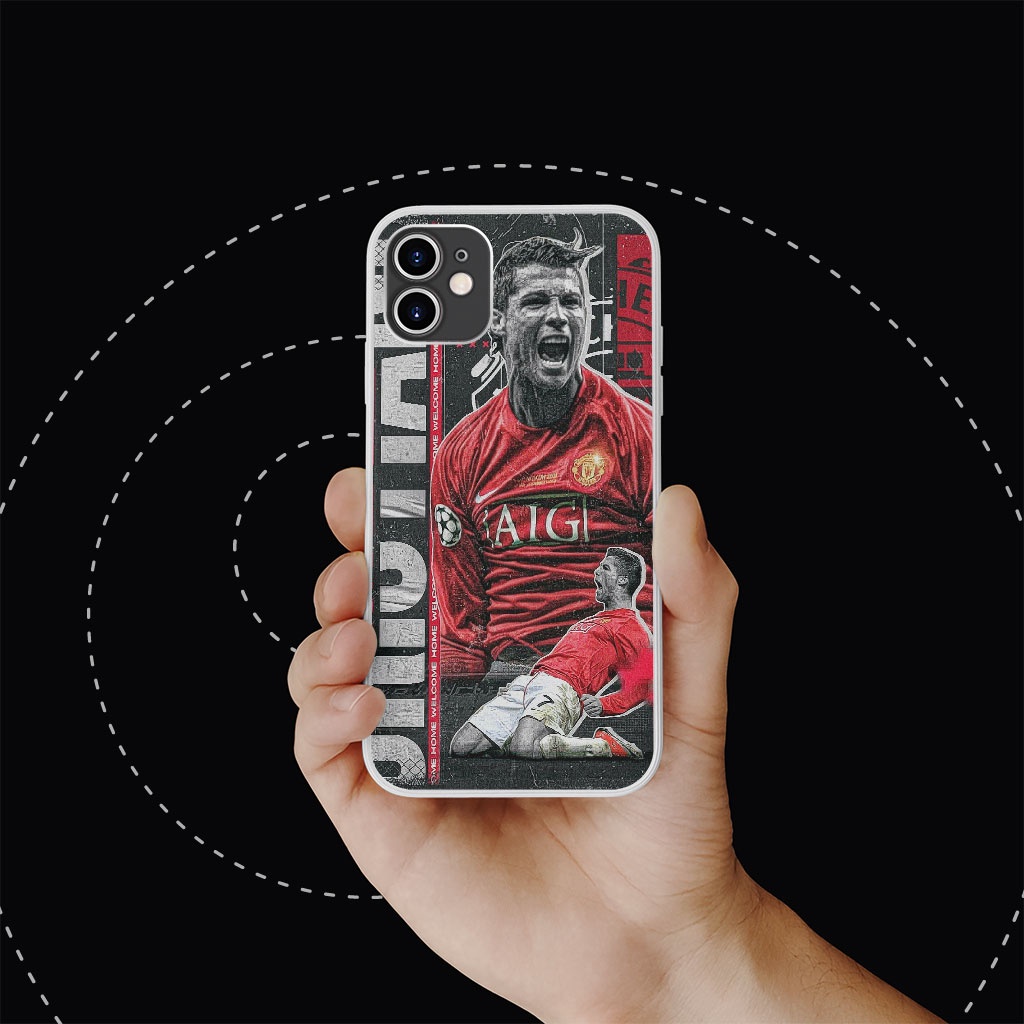 Ốp điện thoại dẻo ronaldo trượt cỏ ăn mừng cho iphone 6 - iphone 13 RED20210101