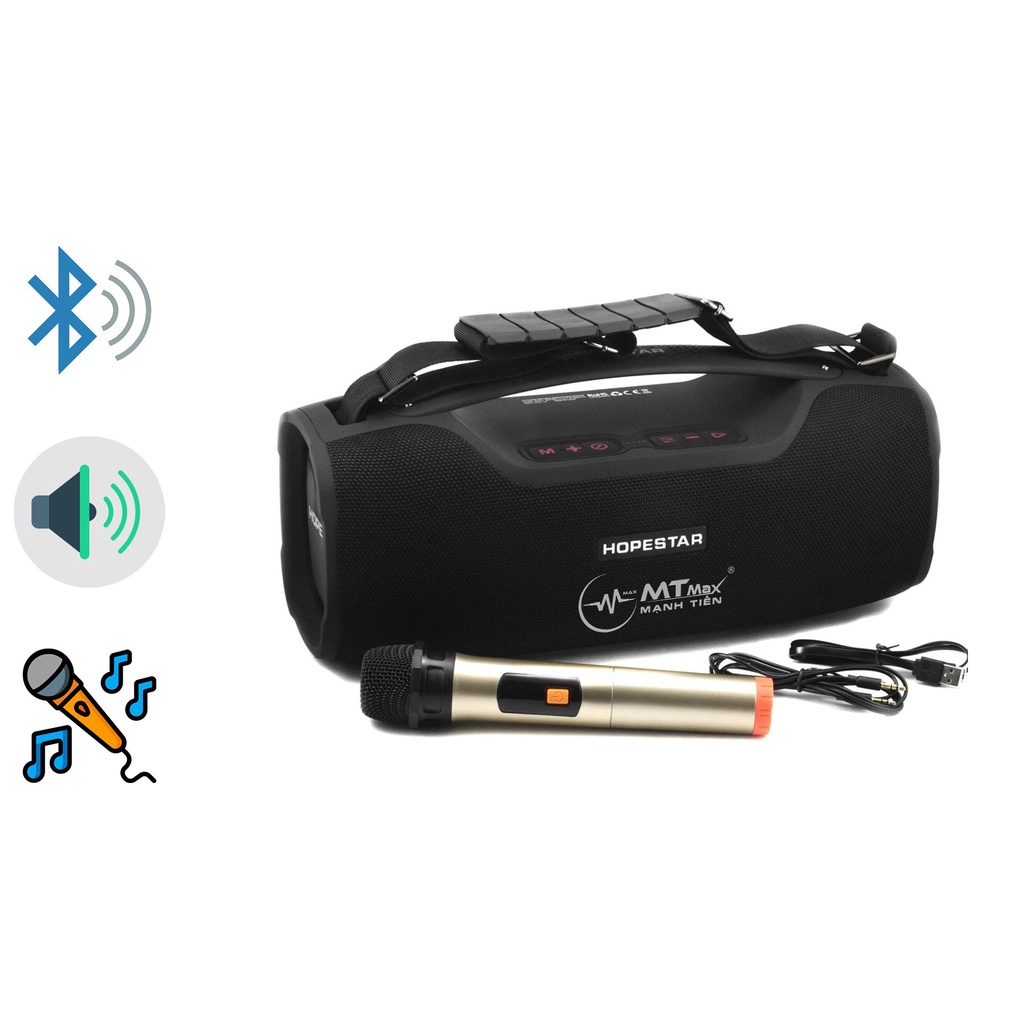 Loa Bluetooth HOPESTAR A6 PRO Di Động Công Suất lớn Siêu Bass có mic karaoke cực tiện dụng