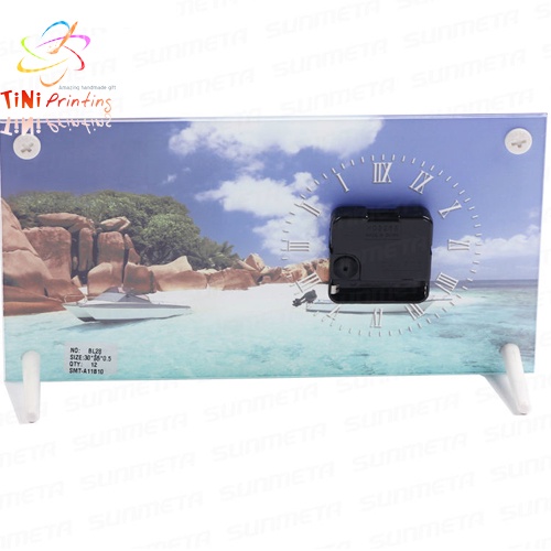 ĐỒNG HỒ IN HÌNH ĐỒNG HỒ THỦY TINH HÌNH CHỮ NHẬT (KHÔNG CÓ SỐ SẴN)