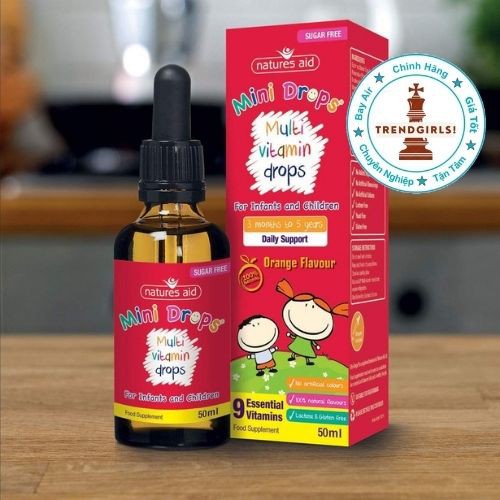 Vitamin tổng hợp Natures Aid Multi Vitamin Drops, Anh (50ml dạng giọt) tăng đề kháng cho trẻ từ 3 tháng đến 5 tuổi