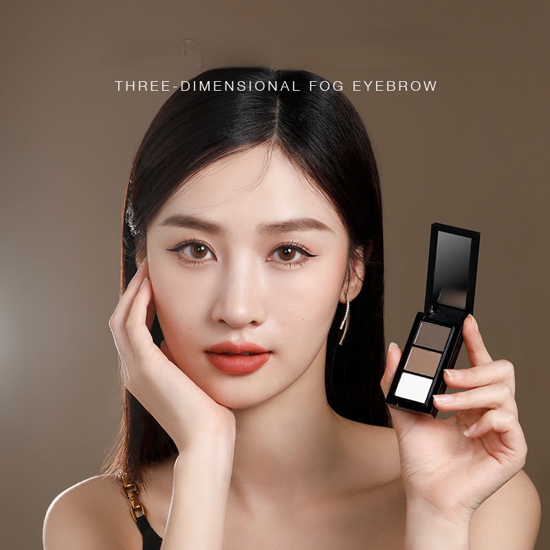 Bảng Bột Tán Lông Mày Ba Màu Kháng Nước Chống Mồ Hôi Không Dễ Phai Thích Hợp Cho Người Mới Bắt Đầu UNNY CLUB