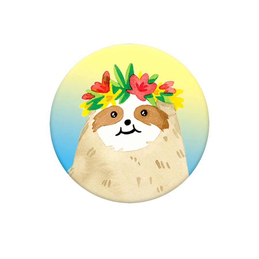 Giá đỡ điện thoại thông minh Popsockets Aloha Sloth Gradient OW - Hàng Chính Hãng