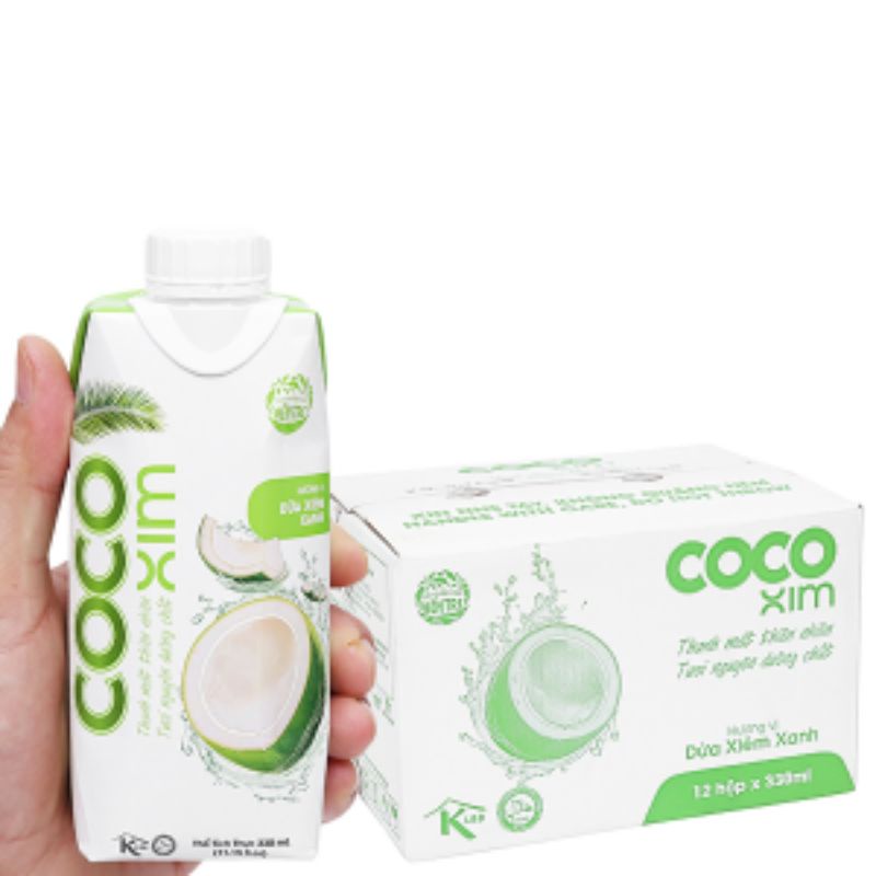 Thùng 12 hộp nước dừa xiêm Cocoxim 330ml
