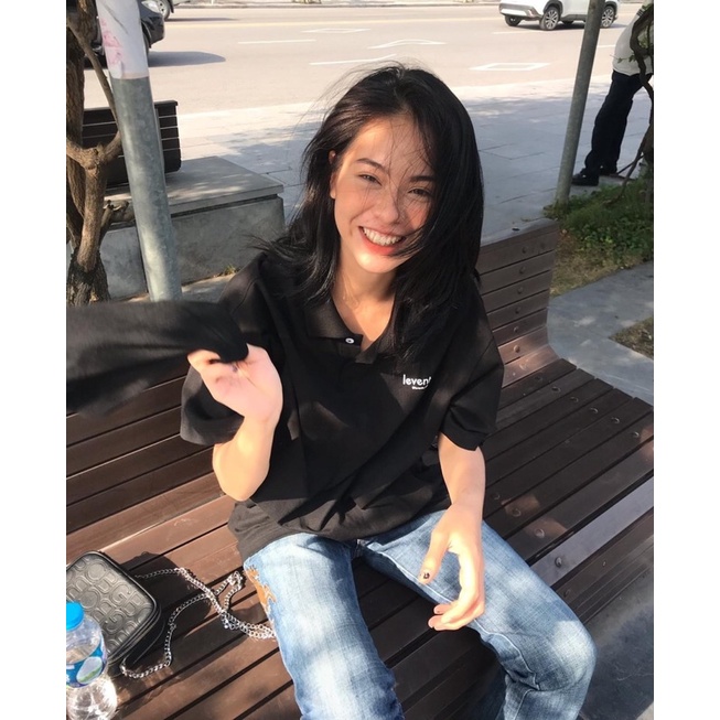 Áo thun có cổ LEVENTS® MINI POPULAR POLO/ BLACK @dx.resell Tặng Kèm Túi Tote Hoặc Túi Giấy Khi Mua Từ 2SP Levents