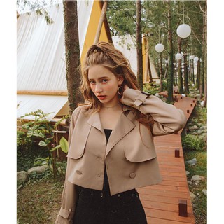 Áo khoác trench coat dáng lửng Nữ Air Space 2030126004