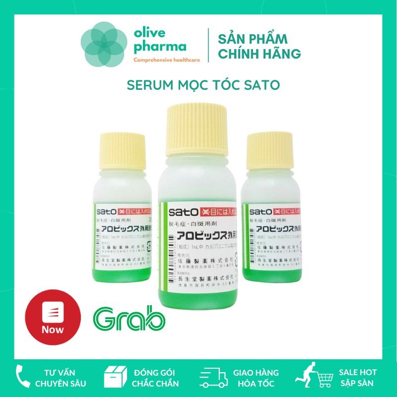 THUỐC BÔI KÍCH THÍCH MỌC TÓC THẢO DƯỢC SATO NHẬT BẢN 30ML - Serum Tinh Chất Mọc Tóc Nhật Bản