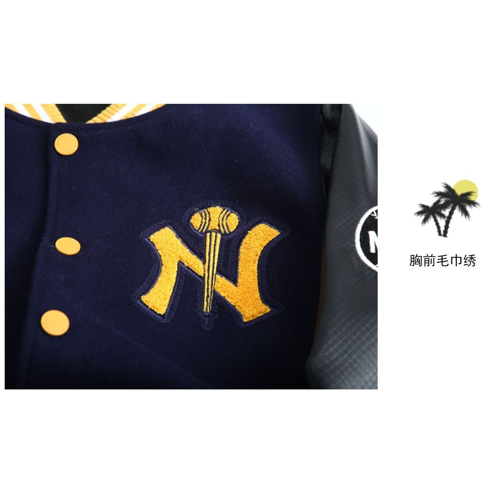 [ẢNH THẬT] ÁO BOMBER MLB NY [FULL BOX BILL]  MÀU VÀNG | BigBuy360 - bigbuy360.vn