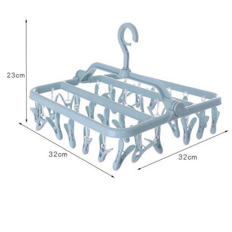 Móc Chùm Nhựa 32 Kẹp Phơi Đồ Cho Bé