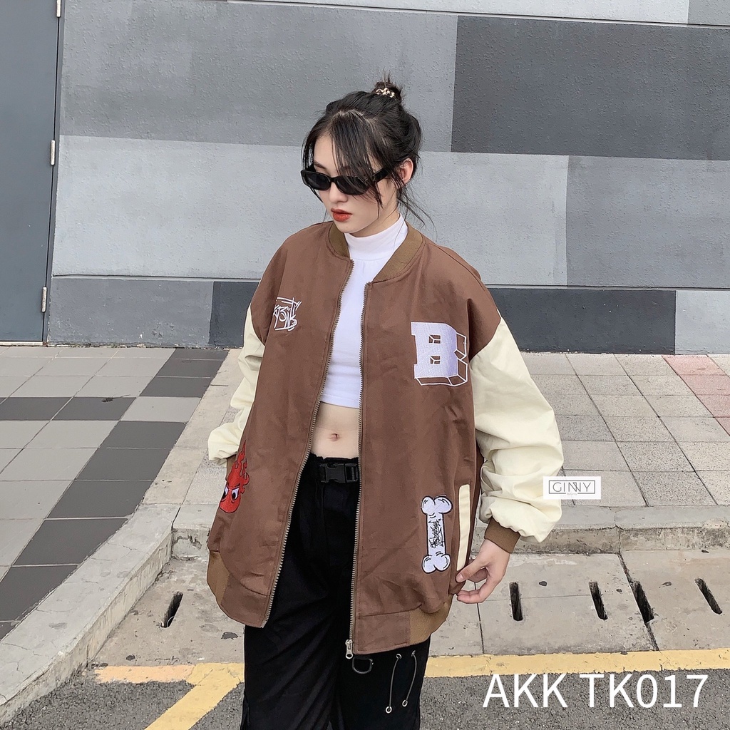 Áo khoác kaki Bomber BadHabils TK-017 Thời Trang Ngầu Chất HotTrend 2022 Unisex | GinHouse Shop