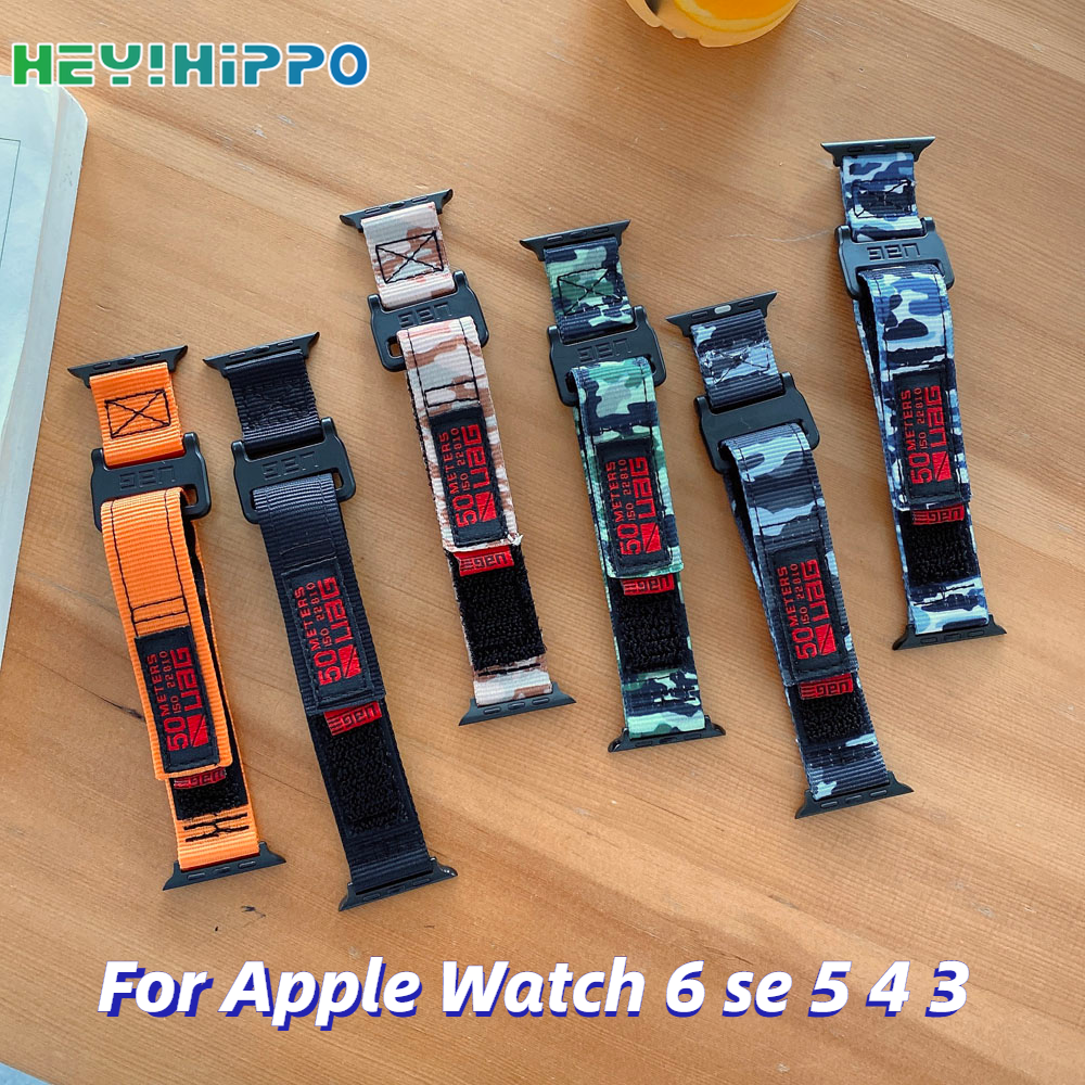 UAG Dây Đeo Vải Dù Cho Đồng Hồ Thông Minh Apple Watch 6 Se 5 4 40mm 44mm Series 3 2 1 38mm 42mm