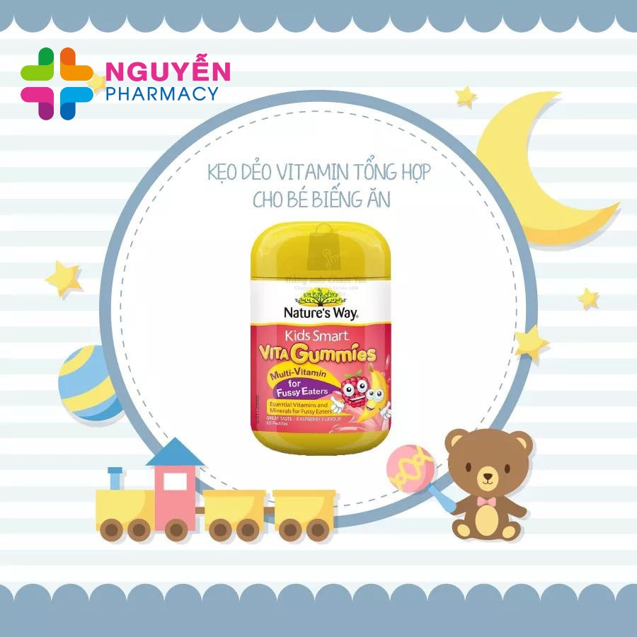 [CHÍNH HÃNG] Kẹo Vita Gummies Multi-Vitamin Nature's Way - Bổ sung vitamin, chất xơ cho trẻ biếng ăn