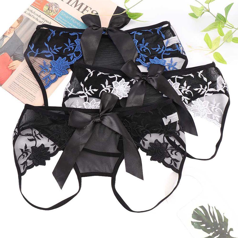 Dwayne Quần Lót Ren Lưng Thấp Thêu Họa Tiết Quyến Rũ Cho Nữ