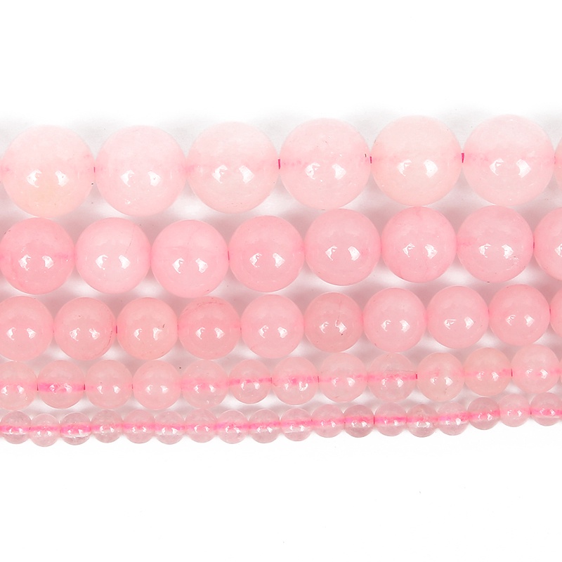 DIY Imitation Rose Quartz Loose Beads For Making Accessories6/8/10/12Mm