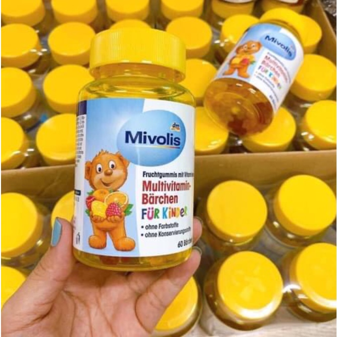 Kẹo gấu bổ sung Multi Vitamin Mivolis Đức vị trái cây cho trẻ em hộp 60 viên - Shop Viloet
