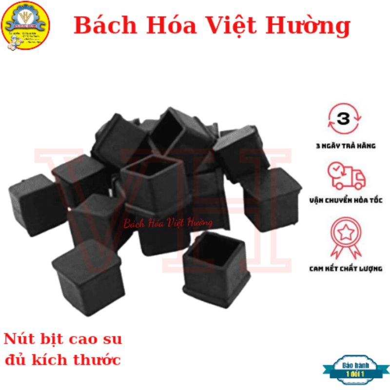 [RẺ] Bộ 5 chụp ngoài, chân đế cao su, nút bịt chân sắt, chân bàn, chân ghế đủ kích thước 20*20, 20x40.... (có sẵn)