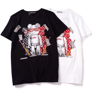 Áo thun áo phông unisex free size hoạ tiết gấu Sup hottrend