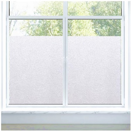 Decal dán kính mờ nhám cát không họa tiết khổ 0.45m keo sẵn