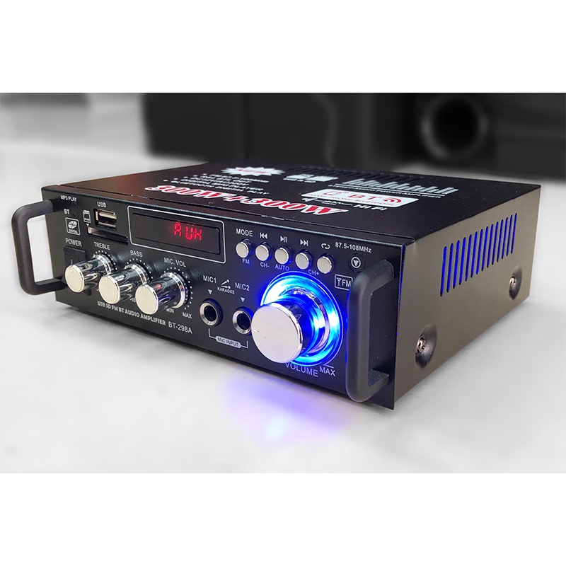 Ampli karaoke, Âmly Mini Bluetooth BT-298A phiên bản cao cấp, chức năng đa dạng, chống rú, rít, khuếch đại mọi tín hiệu