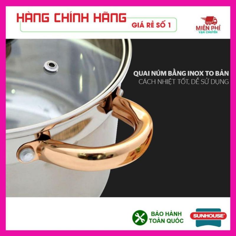 Bộ 3 Nồi Inox 5 Đáy SH781 Size 16-20-24cm.Hàng chính hãng giá cực tốt