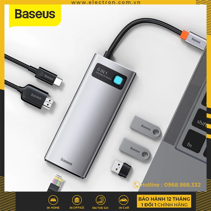 Hub chuyển đa năng Baseus Metal Gleam Series Multifunctional Docking Station