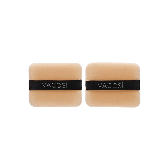 Bịch 2 Bông Phấn Khô Vuông Nhỏ Vacosi Small Square Puff 2PCS BP02