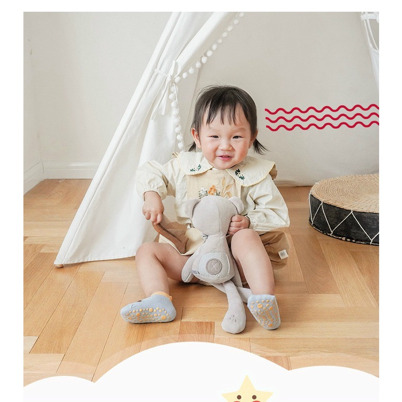 Tất/Vớ KIDSOCK Cổ Ngắn Hình Thú Siêu Chống Trượt Cho Bé