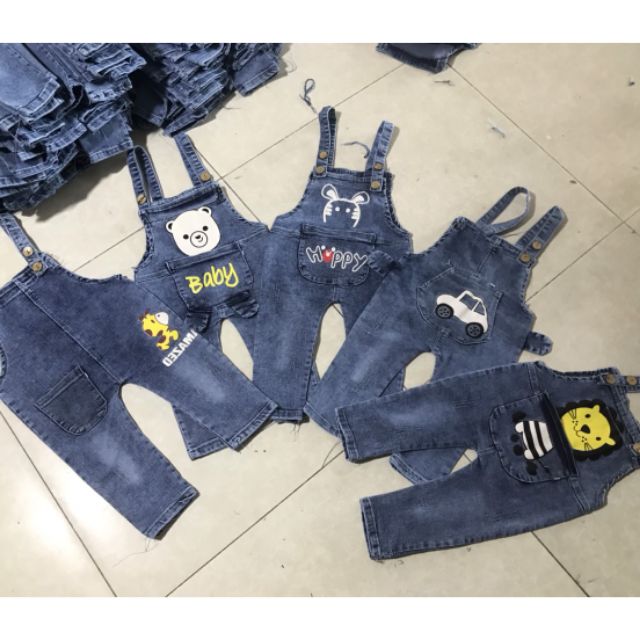 Combo yếm jean và quần jean