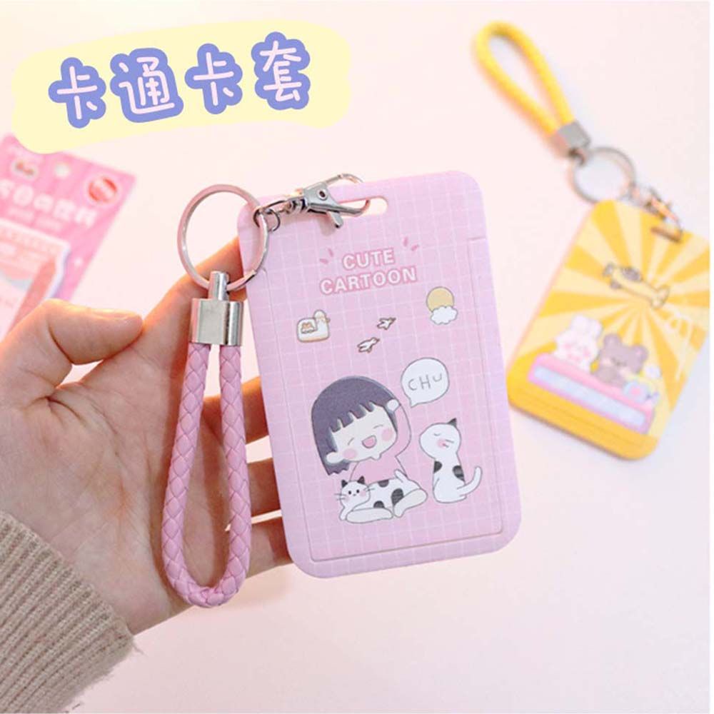 Túi Đựng Thẻ Tên / Thẻ Id Họa Tiết Hoạt Hình Dễ Thương Cho Học Sinh / Nhân Viên Văn Phòng
