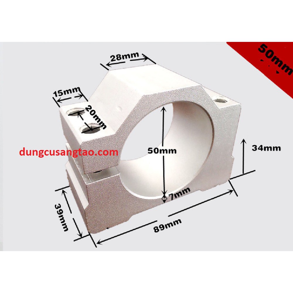Bát CNC 50mm / Gá spindle 895 / Bát cố định động cơ 895