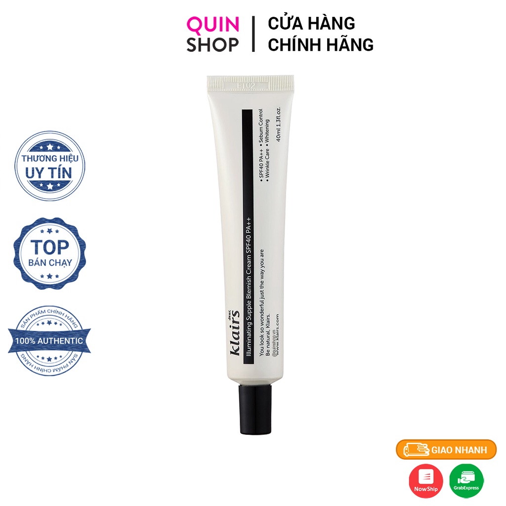 Kem Nền Che Phủ Tự Nhiên Klairs Illuminating Supple Blemish Cream