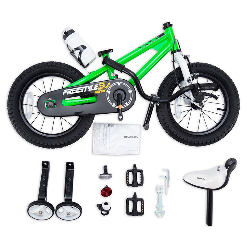 Xe Đạp Trẻ Em, RoyalBaby Freestyle 18&quot;, Màu Xanh Lá, Bé Từ 5-9 Tuổi RB18B-6-GR