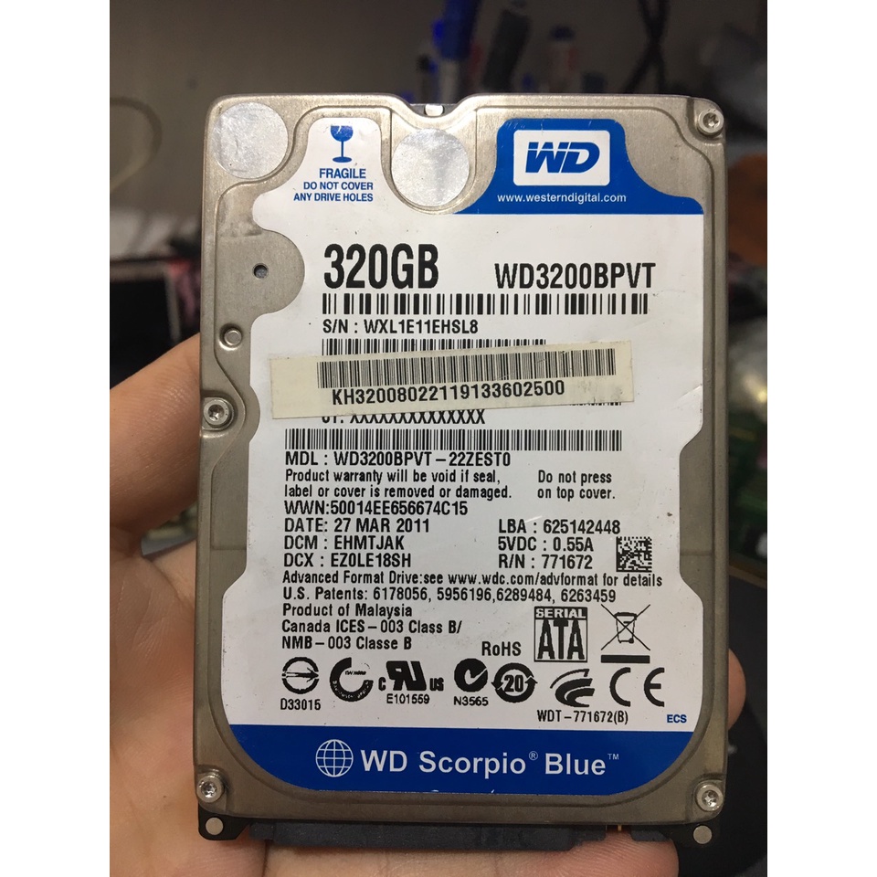 HDD laptop Các Dung lượng 1000G, 500G, 320G, 250G, 160G, 120G 80G... | WebRaoVat - webraovat.net.vn