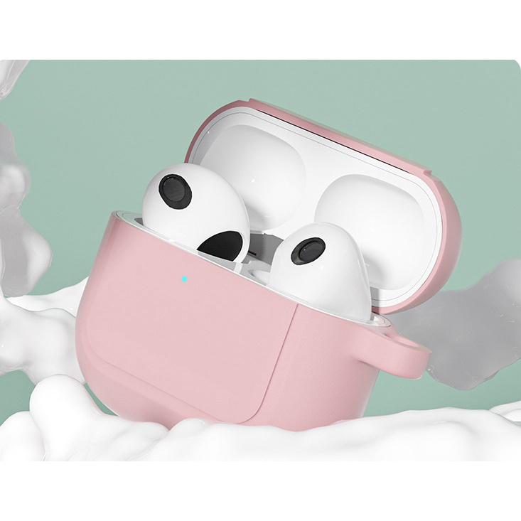 Case Ốp Bảo Vệ Hộp Sạc Tai Nghe Silicon Airpods 3 Nhiều Màu-Kèm Móc Khóa