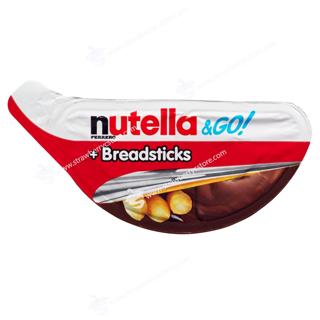 Bánh Mì Que Chấm Bơ Hạt Phỉ Nutella & Go! Hazelnut Spread & Breadsticks, Hũ 52g