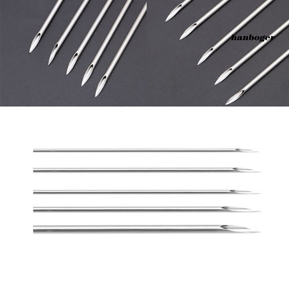 Bộ 10 Kim Xỏ Khuyên Cơ Thể Bằng Thép 12 / 14 / 16 / 18 / 20g