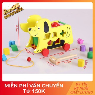 Top5_2019_đồ chơi gỗ xe chó kéo đập bóng thả hình