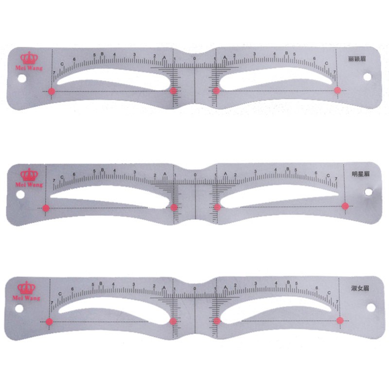 Set 12 Thẻ Khuôn Vẽ Lông Mày Có Thể Tái Sử Dụng Tiện Lợi