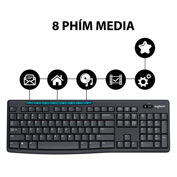 Combo bàn phím + Chuột không dây Logi MK275 hàng chính hãng