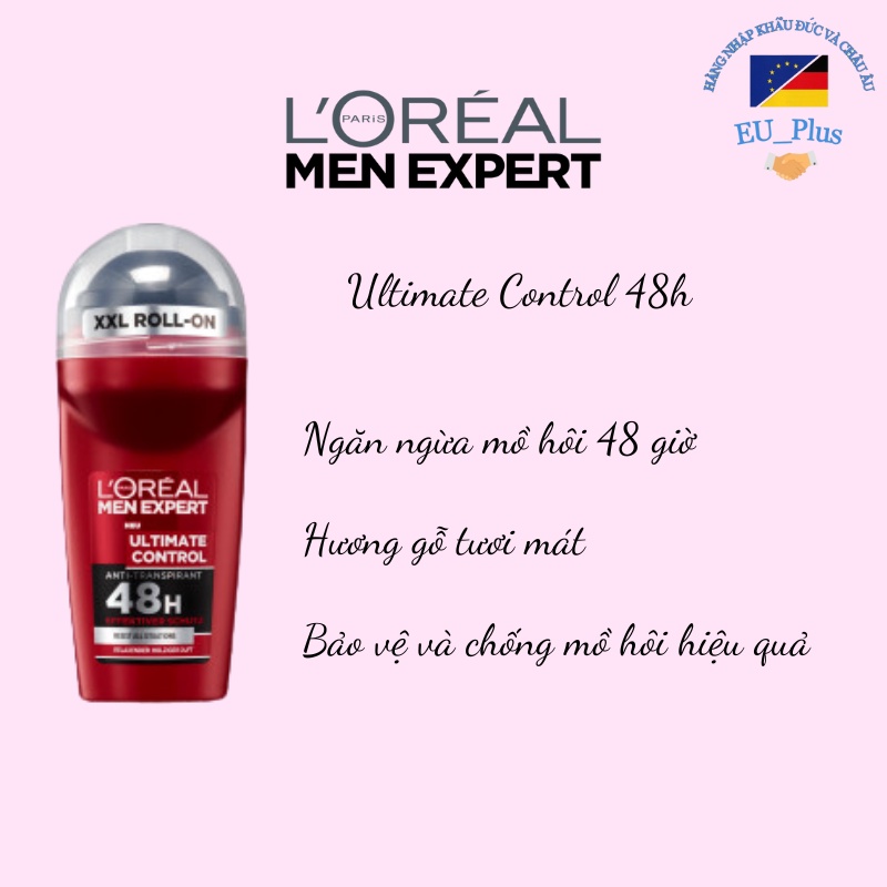 Lăn nách Loreal Men Expert dành cho Nam - sản phẩm khử mùi hiệu quả lên tới 96h