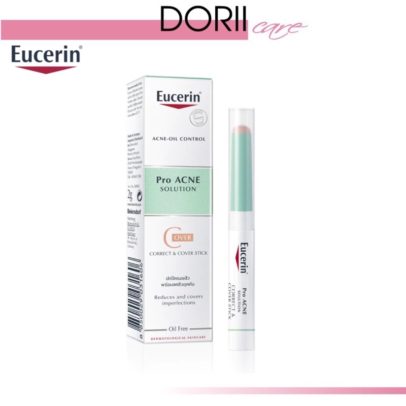 (Date 05/2024) Eucerin Bút Che Khuyết Điểm Giảm Mụn Proacne Correct & Cover Stick 2.5G