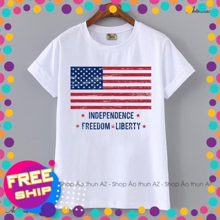 (GIÁ TỐT) Áo thun nam in hình Cờ Mỹ cách điệu độc đáo - Cotton Thái M1097