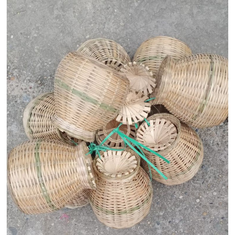 Giỏ cua giỏ cá giỏ tre size to 16*16cm