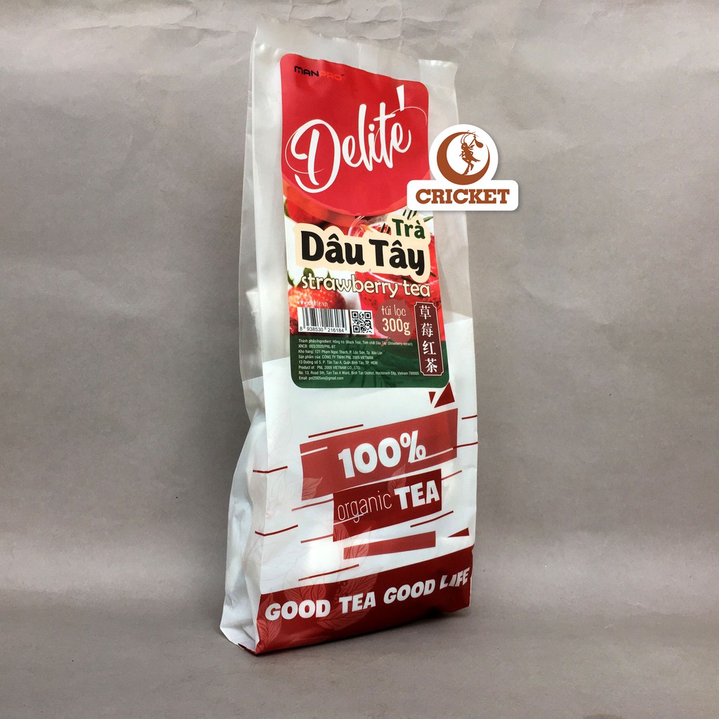 Trà Dâu Tây Túi Lọc CAO CẤP DELITE (300g) _ Nguyên liệu pha chế Trà Sữa nhanh & thơm ngon tuyệt hảo | BigBuy360 - bigbuy360.vn