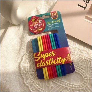 SET 10 chun cột tóc trơn Super nhiều màu
