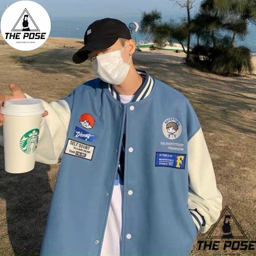 Áo Khoác Nỉ Bomber Unisex IN DINER Ulzzang Nam Nữ Form Rộng Jacket Chống Nắng THE POSE | BigBuy360 - bigbuy360.vn