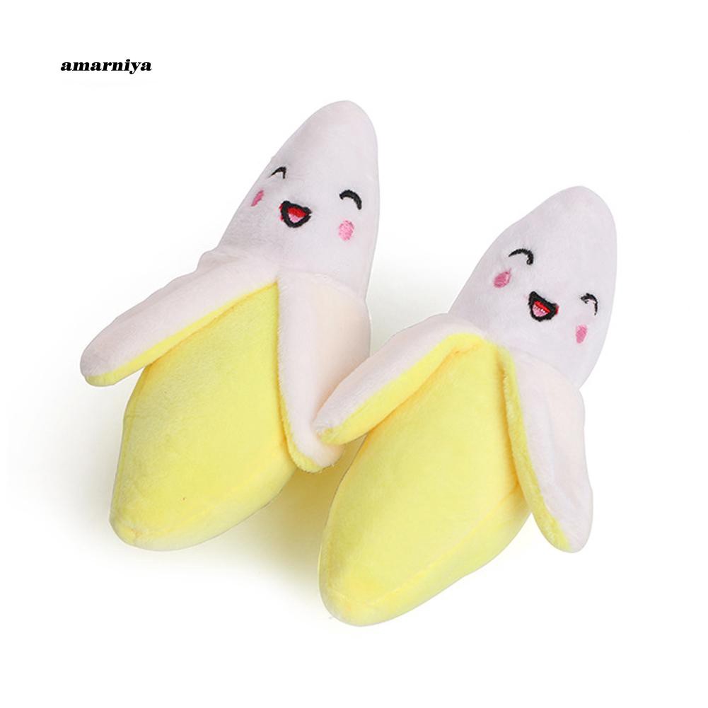 Đồ chơi nhồi bông hình trái chuối phát ra âm thanh cho thú cưng