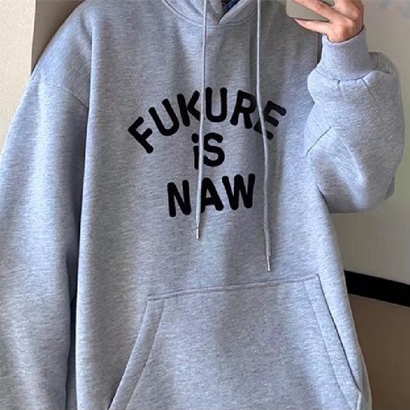 Áo hoodie Thể Thao Dáng Rộng In Chữ Thoải Mái Thời Trang Hàn Quốc Cho Nam Cỡ M-5XL