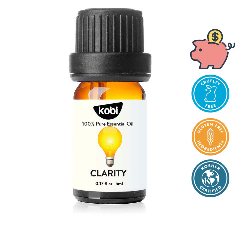 Tinh dầu Kobi Clarity essential oil blend giúp xua tan cảm giác mệt mỏi cho tinh thần minh mẫn và sáng tạo -5ml