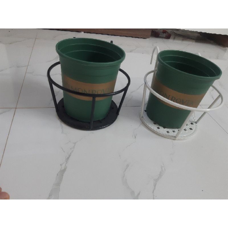 Chậu trồng hoa cây cây cảnh Monrovia 1.5Gal màu đen trồng cây văn phòng để bàn